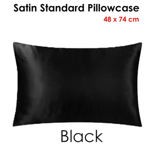 Satin Standard Pillowcase Black