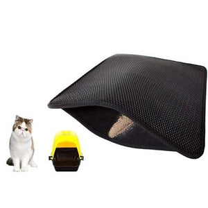 Scratch Pad Double Layer Cat Litter Mat Black 50X40cm