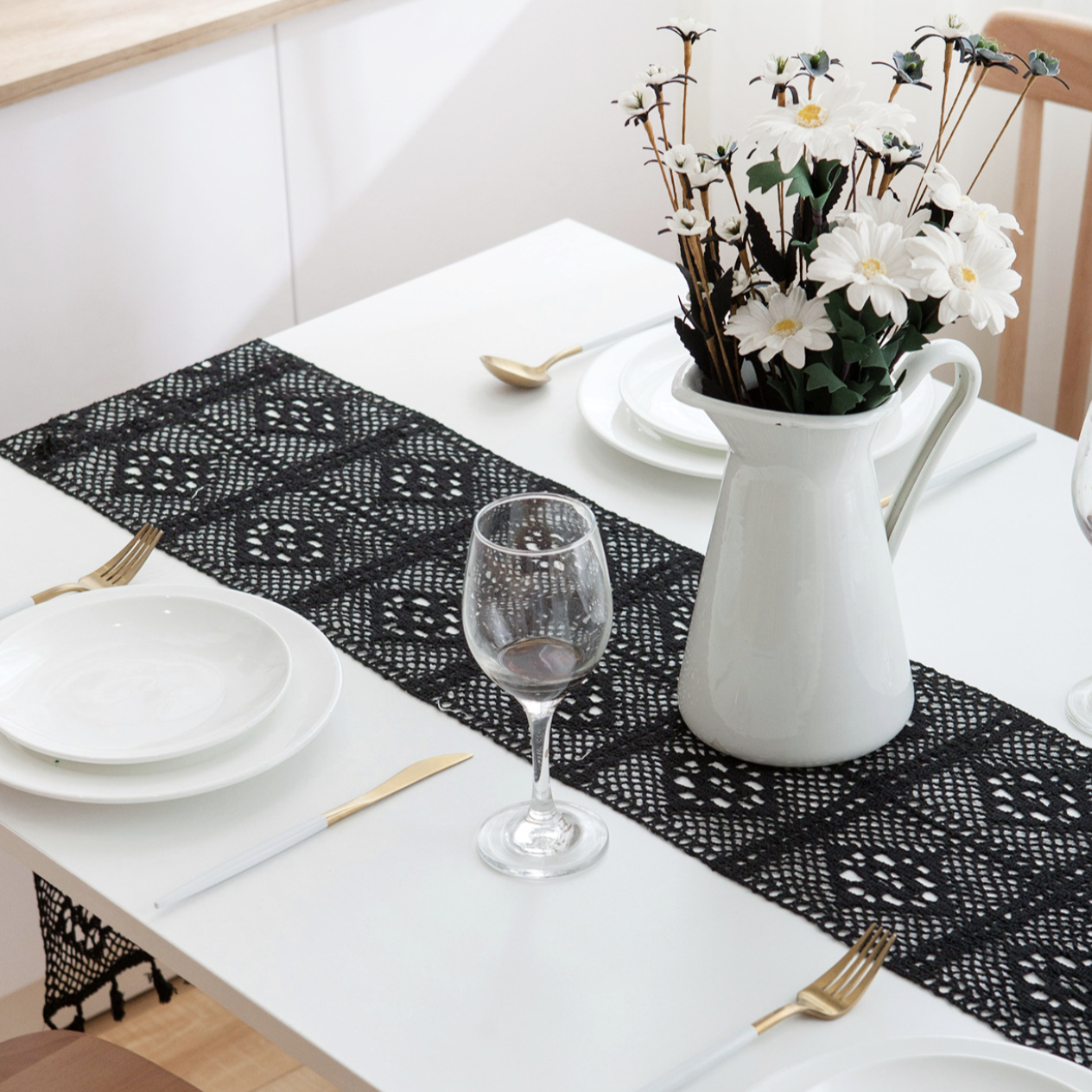 Lace Crochet Table Runner Home Decor