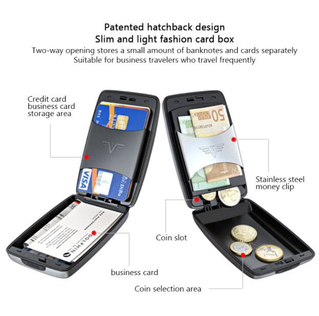 Anti Theft Metal Waterproof Credit Card Id Holder