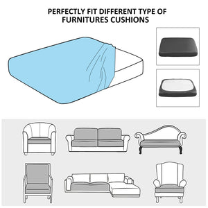 Pillowcase 45X45cm Navy Polyester Thick Stretchable Cushion For Garden