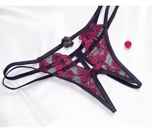 House Of Dasein Seductive Lingerie Set Red Black Kawaii Women