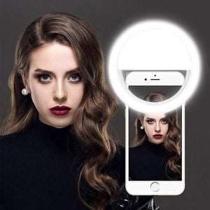 Selfie Portable Led Light Ring Fill Camera Flash For Mobile Phone Iphone Samsung