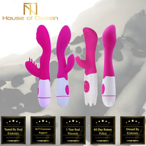 House Of Dasein Pink G Spot Rabbit Vibrator Silicone Massager 4 Styles