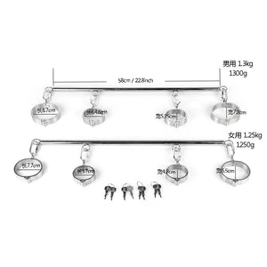 Metal Spreader Bar Cuffs Collar Bondage Restraint Kits Slave Shackles Set Bdsm