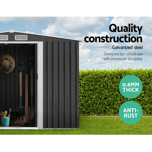 Giantz Garden Shed 2.58X3.14M W/Metal Base Sheds Outdoor Storage Workshop Shelter Sliding Door