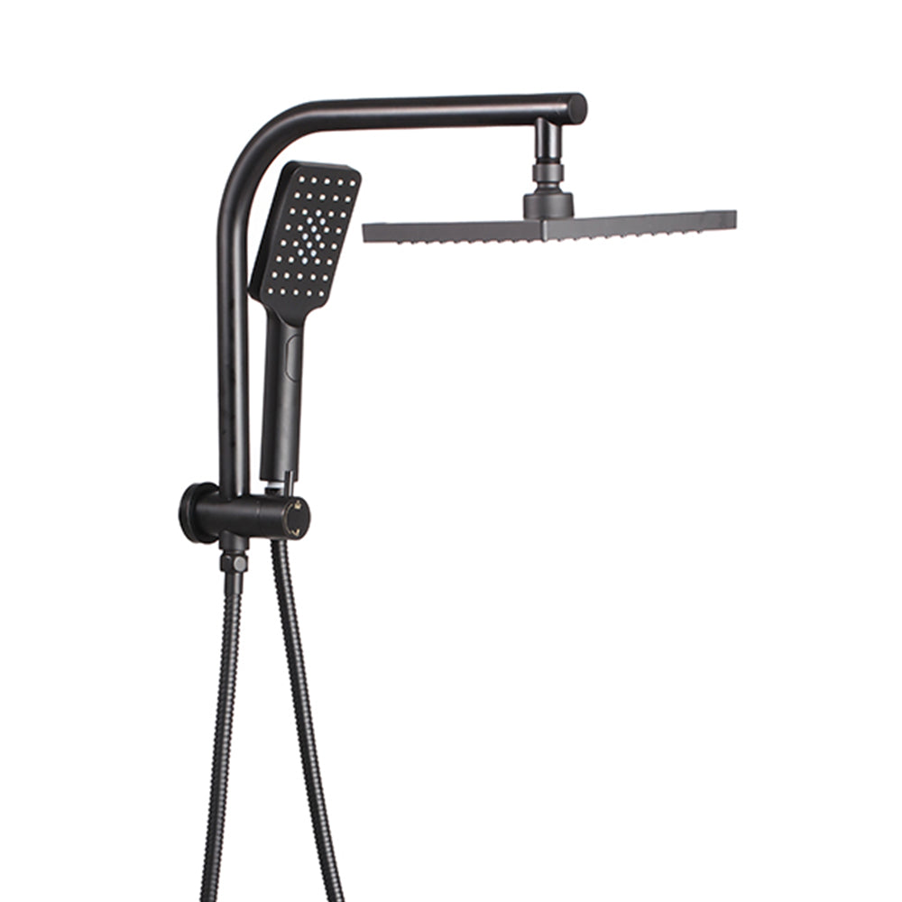 Cefito Wels 8'' Rain Shower Head Set Square Handheld High Pressure Wall Black