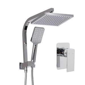 Cefito Wels 8'' Rain Shower Head Mixer Square Handheld High Pressure Wall Chrome