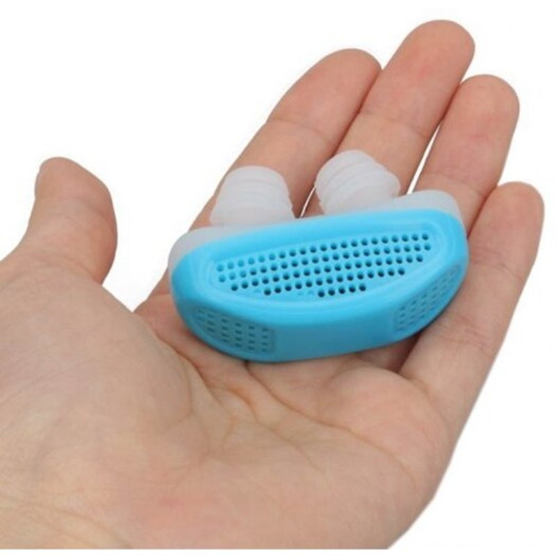 Silicone Anti Snoring Device Helps Sleep Tron Blue