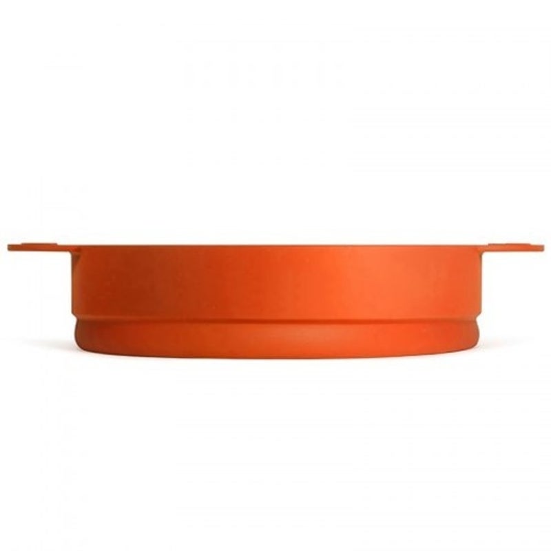 Popcorn Bowl High Temperature Resistant Silicone Bucket With Lid Orange