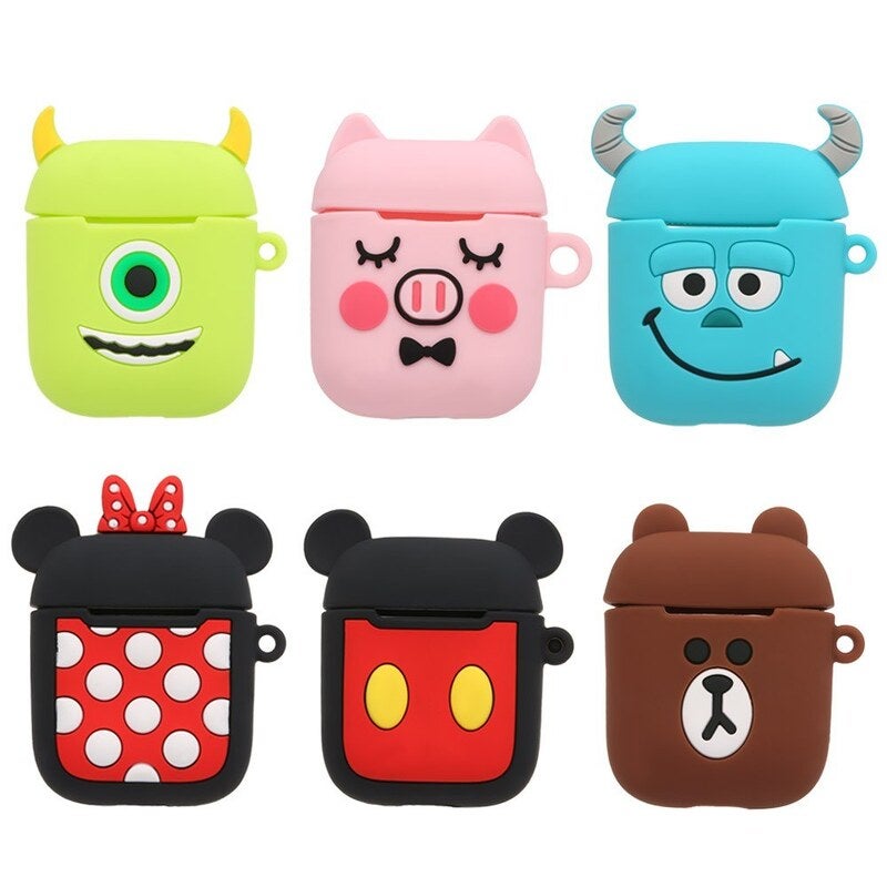 Cartoon Soft Silicone Protective Case Wireless Headset Airpod Cover