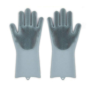 Rubber Gloves Magic Silicone Dishwashing Cleaning Household Brush Reusable Scrubber