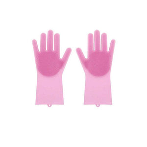 Rubber Gloves Magic Silicone Dishwashing Cleaning Household Brush Reusable Scrubber