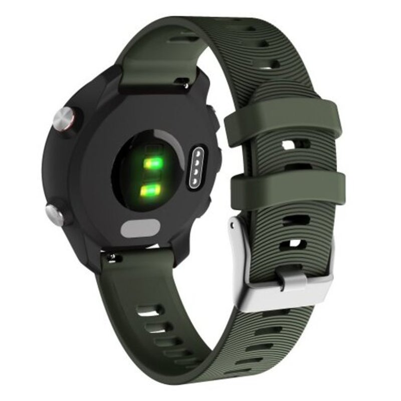 Watch Strap Garmin Forerunner 245/245M/Vivoactive3 Soft Silicone Band Army Green