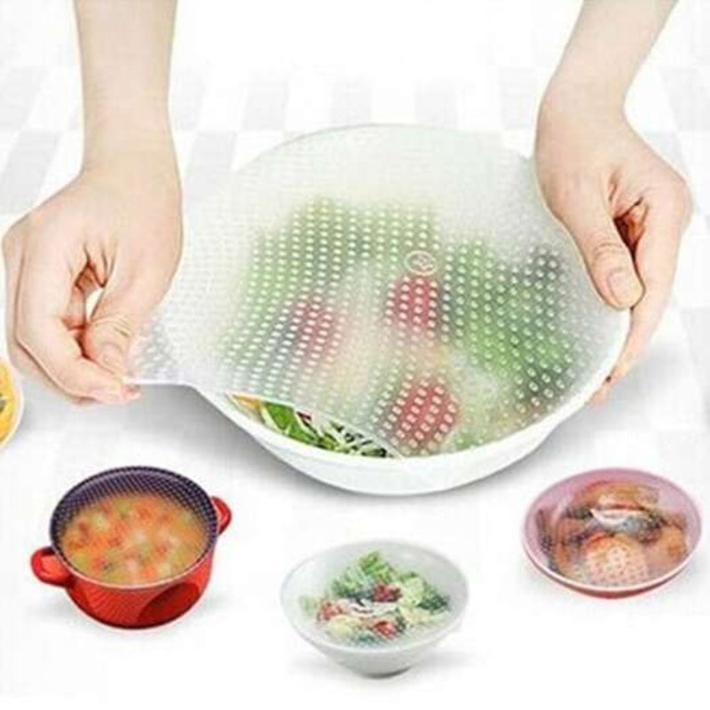 Silicone Wrap Reusable Sealing Fresh Cover Transparent