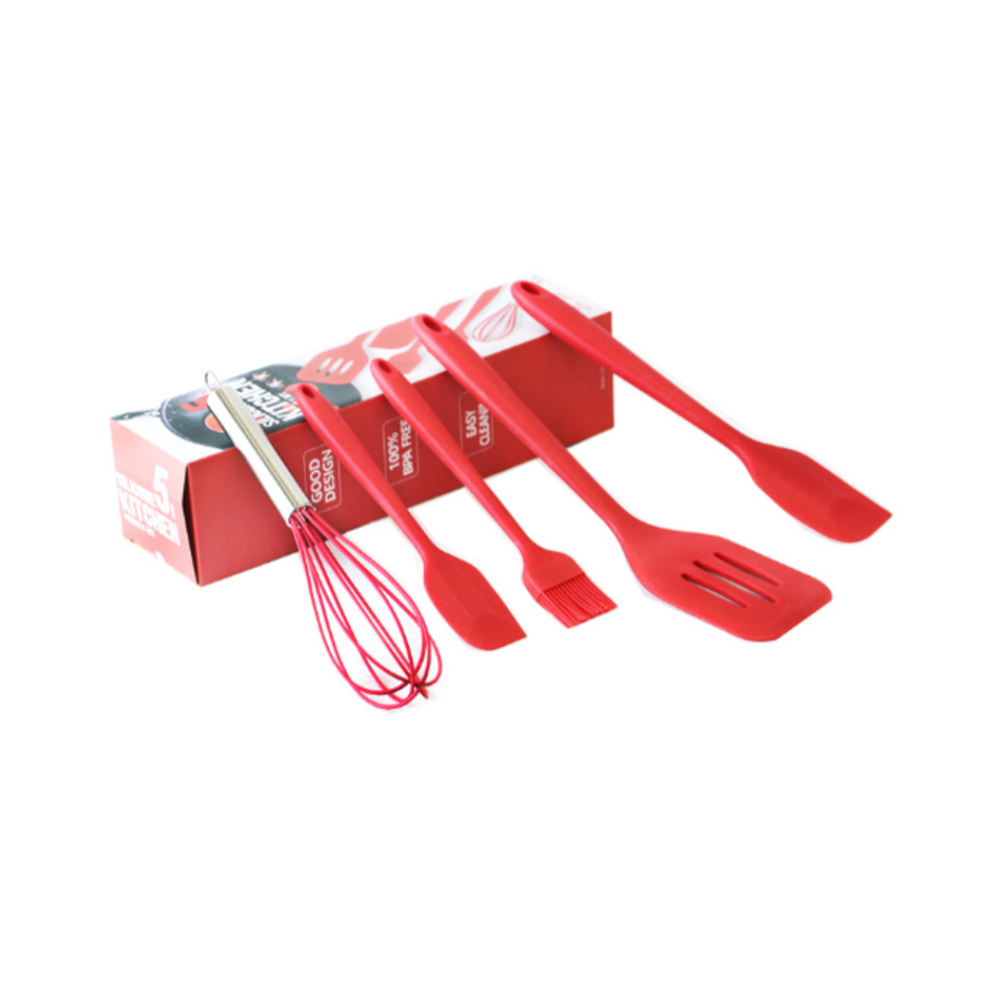 Silicone Kitchenware Set Of 5 Sets Heat Resistant Utensils