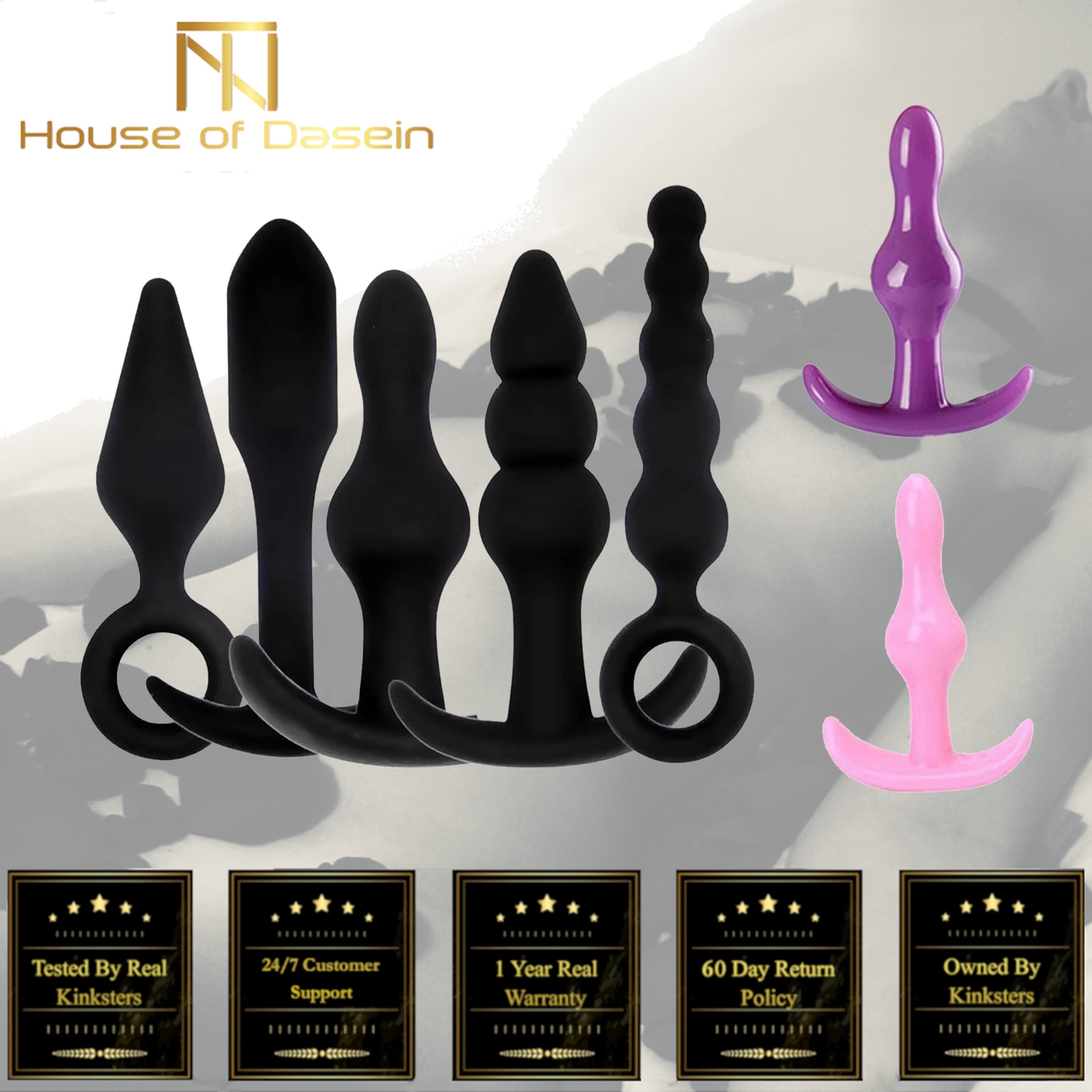 Silicone Anal Dildo Butt Plug Set Bdsm Training Fetish