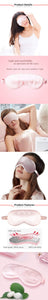 Black Or Pink Pure Silk Eye Mask Soft Sleeping Blindfold