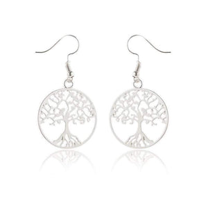 Veile Studios Earrings Silver Titanium Steel Life Tree Pop Jewellery