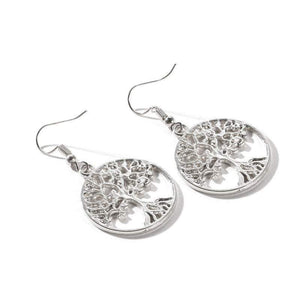 Veile Studios Earrings Silver Titanium Steel Life Tree Pop Jewellery