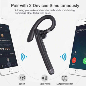 Headphones Single Ear Comfortable Bluetooth 5.0 Wireless Headset With Led Digital Display