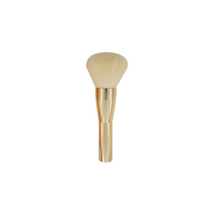 Single Makeup Brush Metal Handle Whitewashed Tool Gold