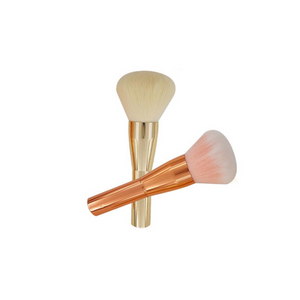 Single Makeup Brush Metal Handle Whitewashed Tool Gold