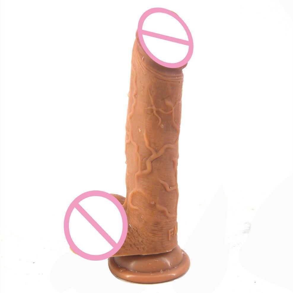 Silicone Realistic Dildo Butt Plug Anal Toy 19Cm 3.8Cm Thick