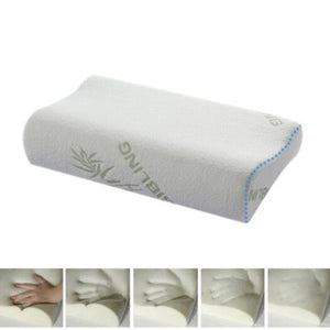 Sleeping Bamboo Memory Foam Orthopedic Pillow Pillows Oreiller Beige 50X30x7cm