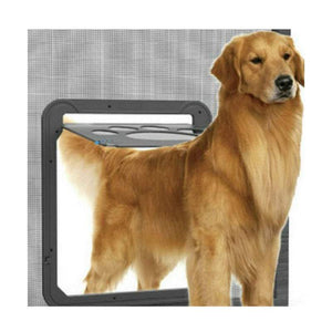 Doggie Door Pet Screen Window For Dogs Cats Sliding