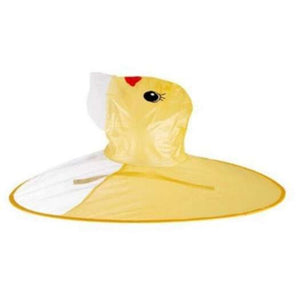 Small Yellow Duck Funny Rain Hat Umbrella Children Adult Folding