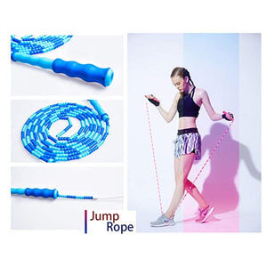 Soft Beaded Jump Rope Adjustable Tangle Free Segmented Fitness Skipping For Men Women And Kids Keeping Workout Weight Lo