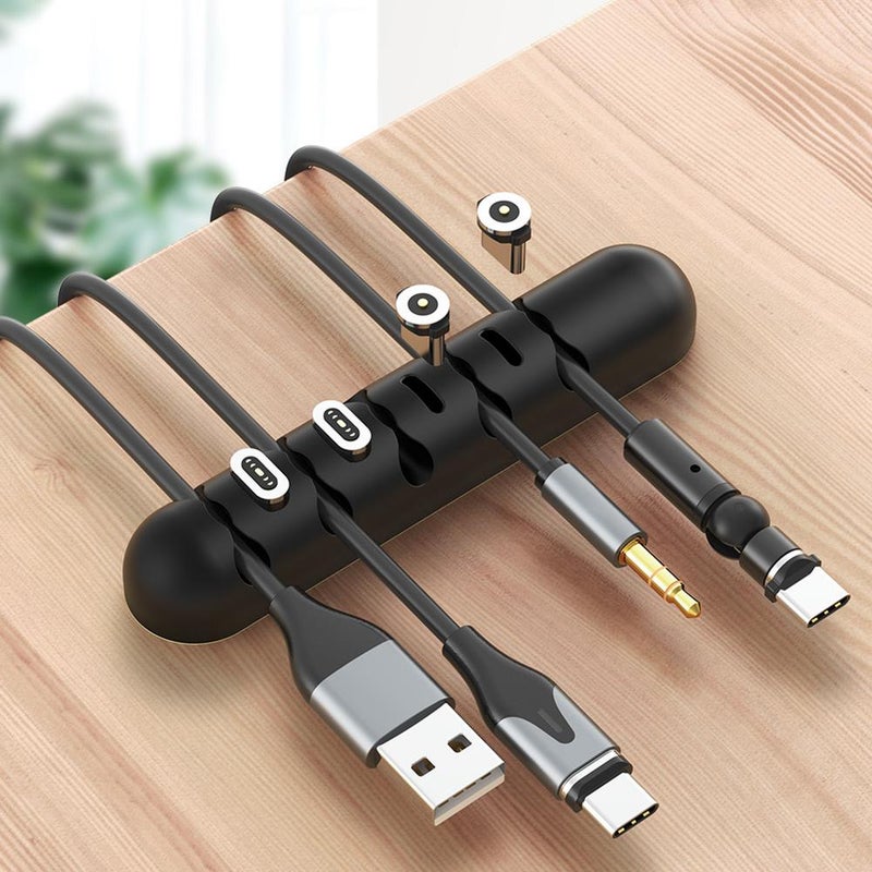 Soft Silicone Magnetic Cable Management Usb Data Line Storage Holder Organizer Organizers