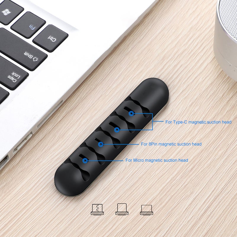 Soft Silicone Magnetic Cable Management Usb Data Line Storage Holder Organizer Organizers