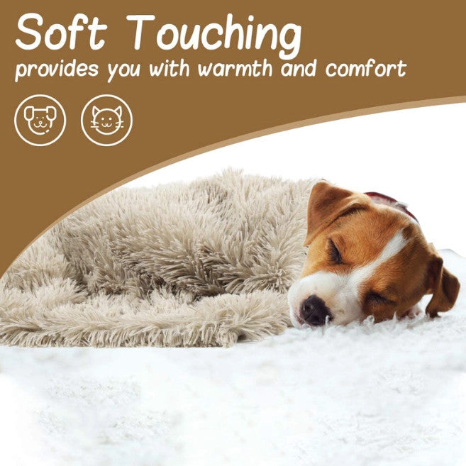 100X75cm Pet Mat Soft Fluffy Warm Fleece Blanket Rose