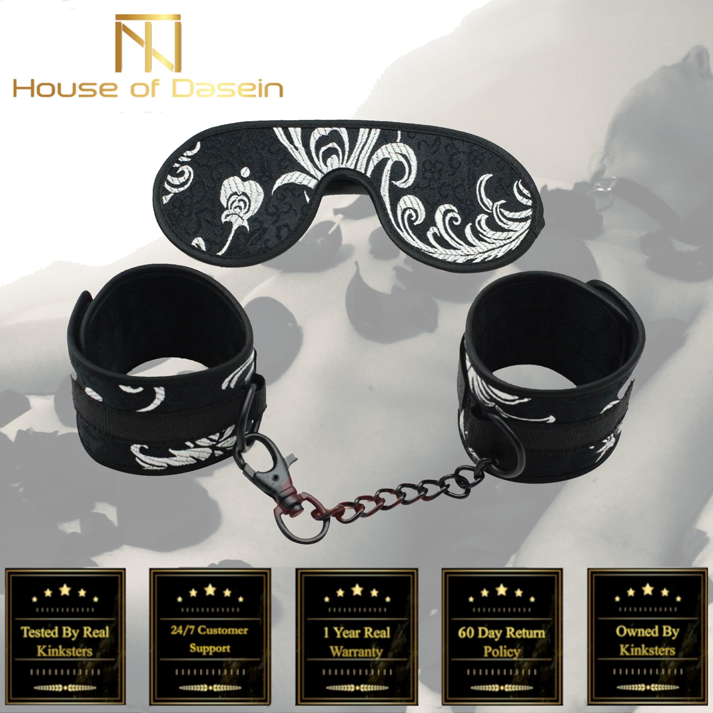 House Of Dasein Soft Blindfold Handcuffs Bdsm Bondage Starter Kit Restraints