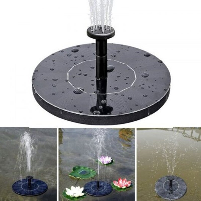 Solar Fountain Water Pump Kit Garden Outdoor Panel Floating Decoration Black