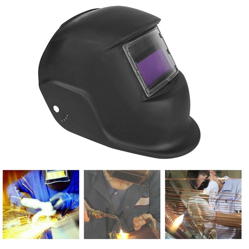 Solar Power Auto Darkening Welding Mask / Helmet Welder Cap Black