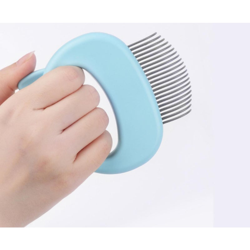 Special Comb For Pet Cat Shell To Remove Floating Hair And Blue