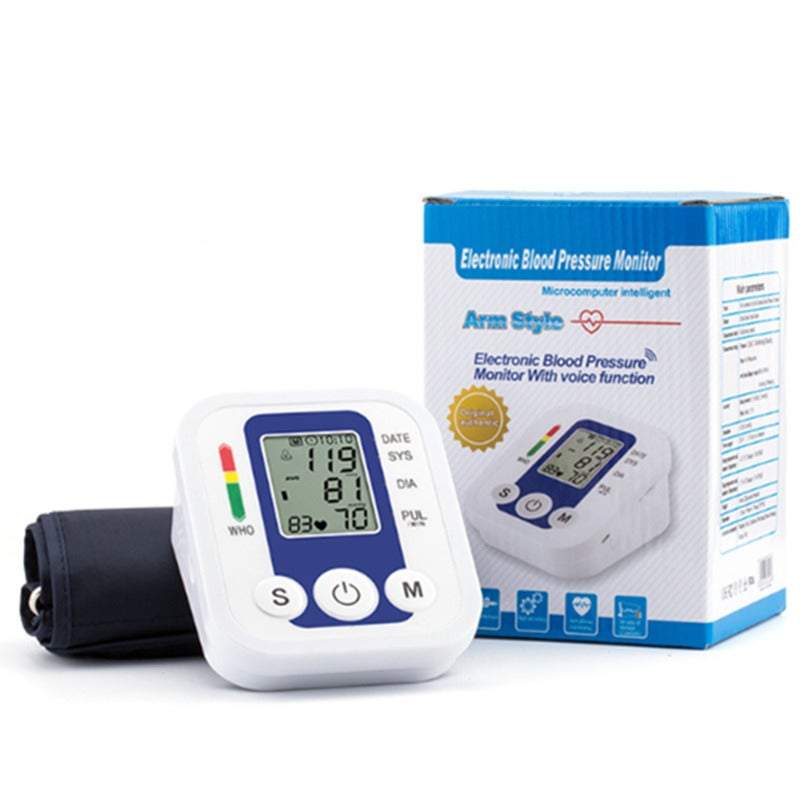 Large Lcd Display Blood Pressure Monitors With Adjustable Cuff For Home Use