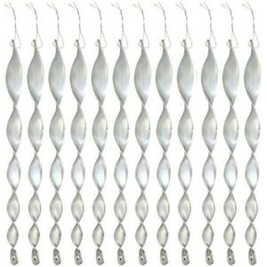 Spiral Reflective Guard Windproof Twist Wire Safe Bird Repellent Tool 12Pcs Silver