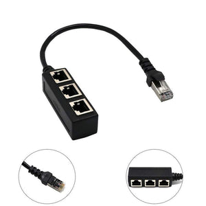 Networking Cables Adapters Splitter Ethernet Rj45 1 Male To 3 Female Port Lan Plug Gift Practical