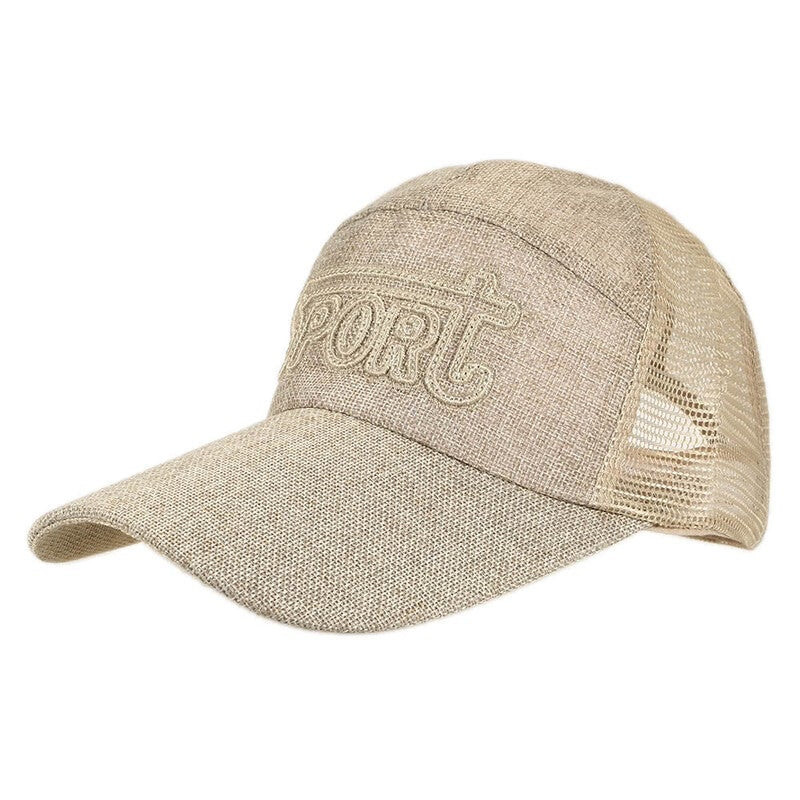 Spring Men And Women Baseball Cap Quick Dry Summer Visor Hat Breathable Casual Mesh Caps Camel