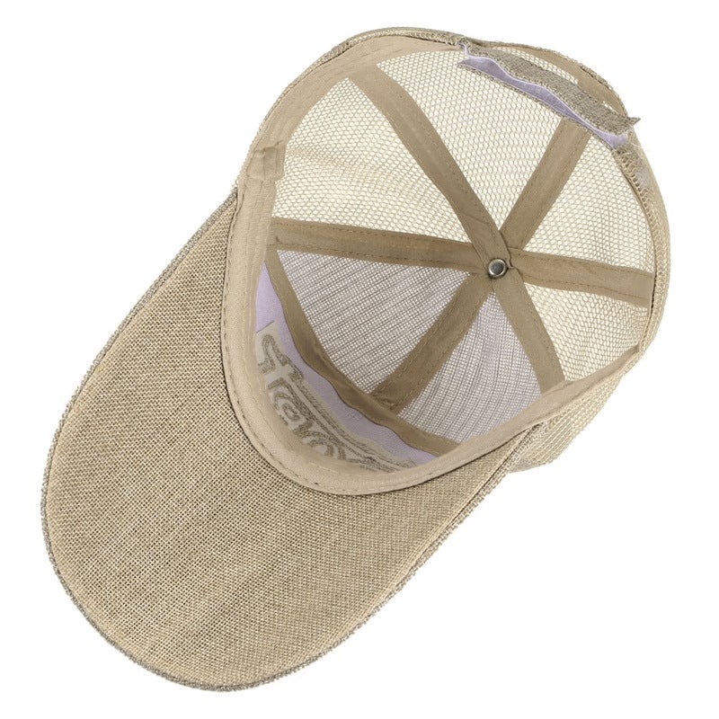 Spring Men And Women Baseball Cap Quick Dry Summer Visor Hat Breathable Casual Mesh Caps Camel