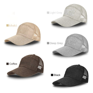 Spring Men And Women Baseball Cap Quick Dry Summer Visor Hat Breathable Casual Mesh Caps Camel