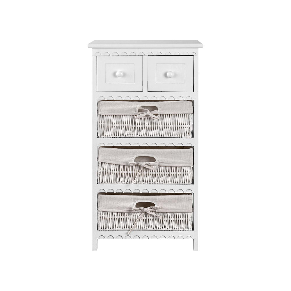 Artiss 3 Basket Storage Drawers - White