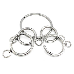 House Of Dasein Stainless Steel Bdsm Handcuffs Ankle Cuffs Collar Metal Bondage Restraints Kit