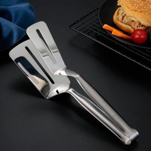 Stainless Steel Frying Clamp Pizza Steak Spatula Clip Kitchen Tools