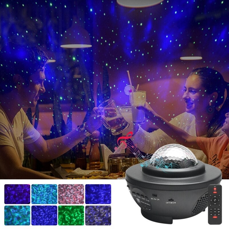 Star Projector Ocean Wave Night Light