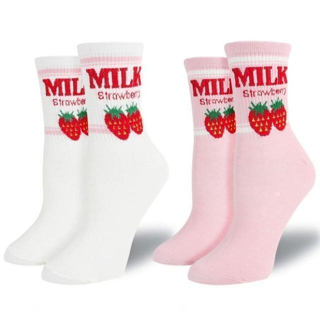 Strawberry Milk Socks